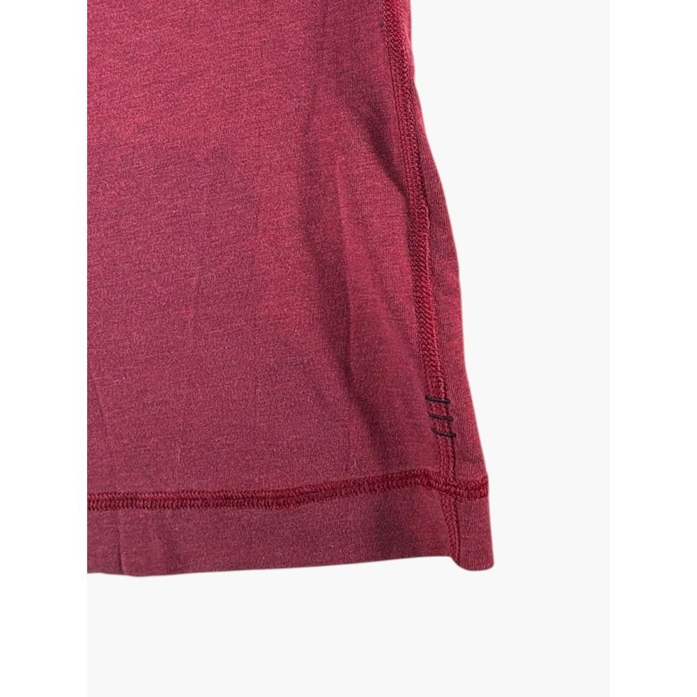 Lululemon V-Neck T-Shirt Mens M Burgundy Excellent Heathered Short Sleeve Tee - Picture 8 of 9